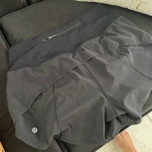 Speed up high waisted shorts black 4” length